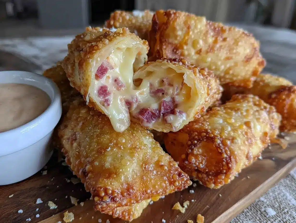 crispy Reuben egg rolls preparation steps