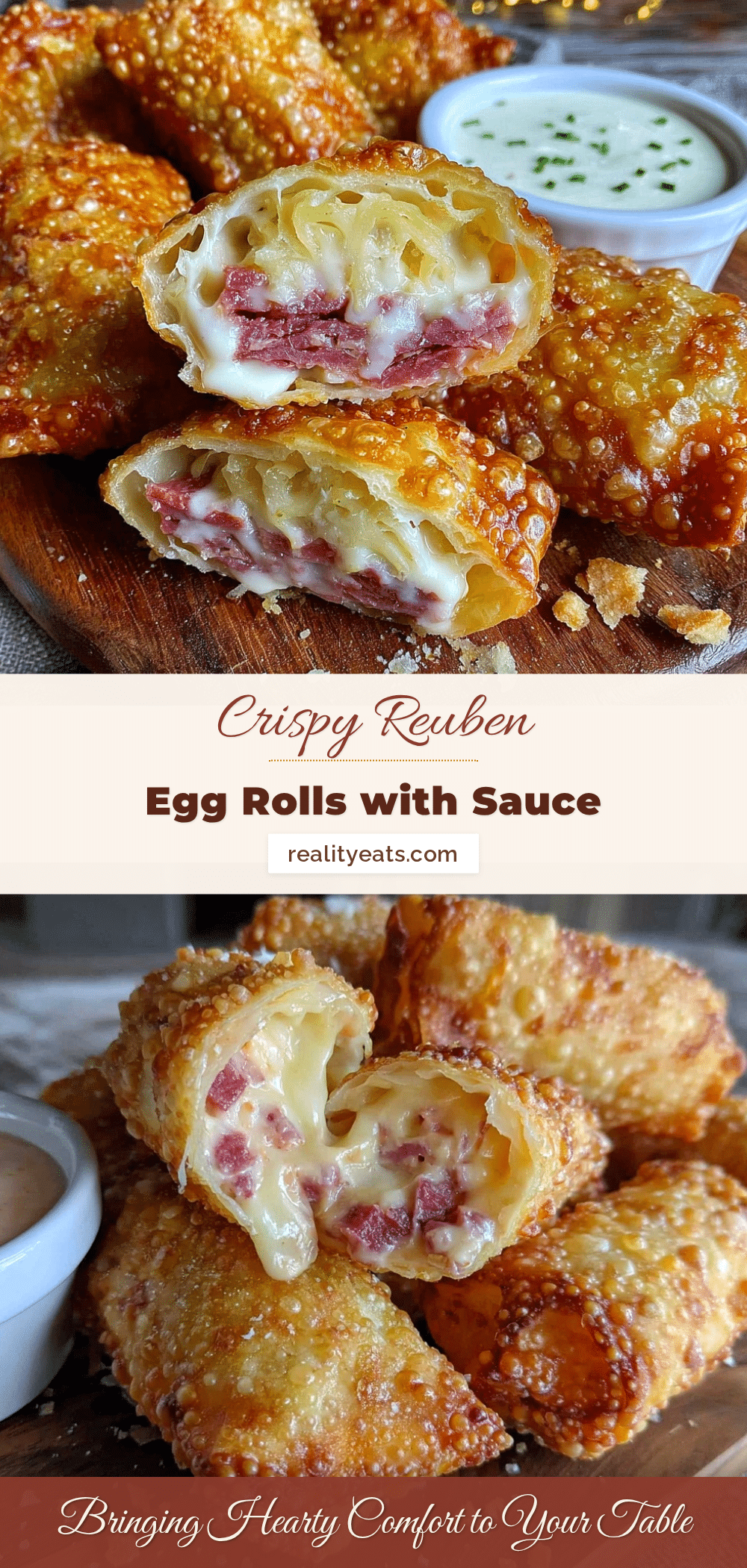 crispy Reuben egg rolls recipe