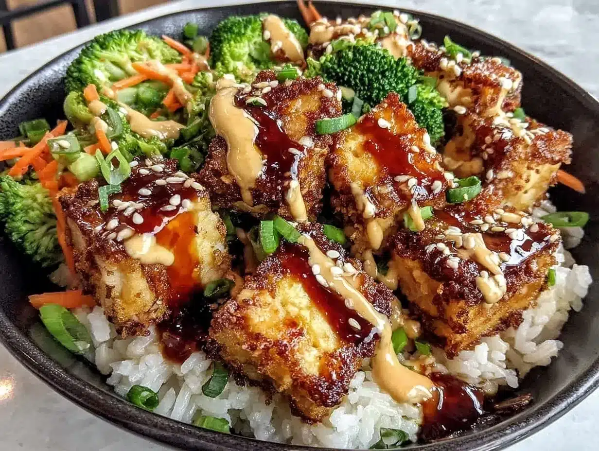 crispy sesame tofu bowl preparation steps