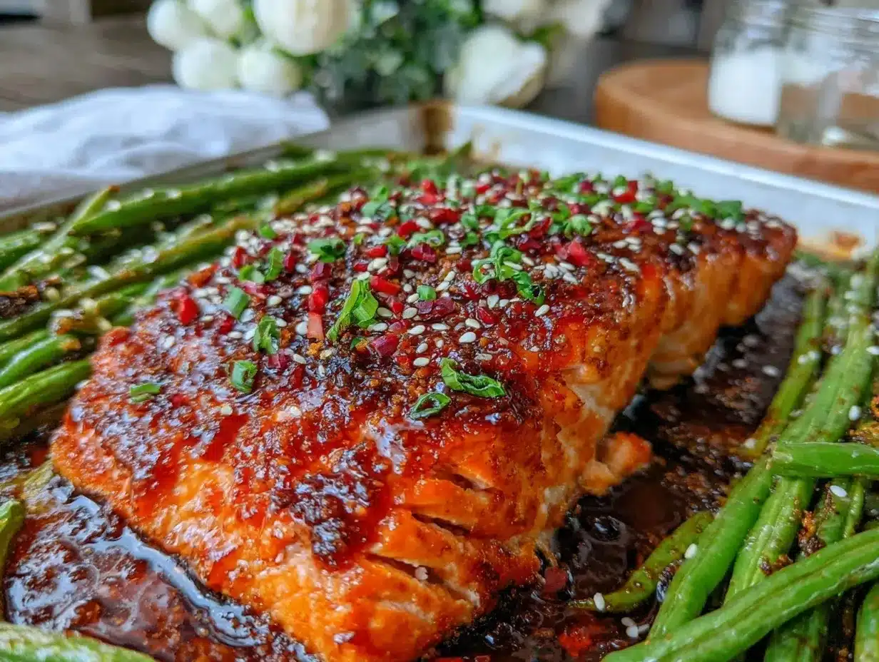 crispy sheet pan teriyaki salmon preparation steps