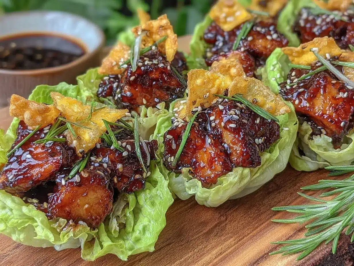 crispy teriyaki chicken lettuce wraps preparation steps