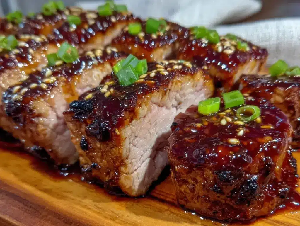 crockpot honey teriyaki pork tenderloin - featured image