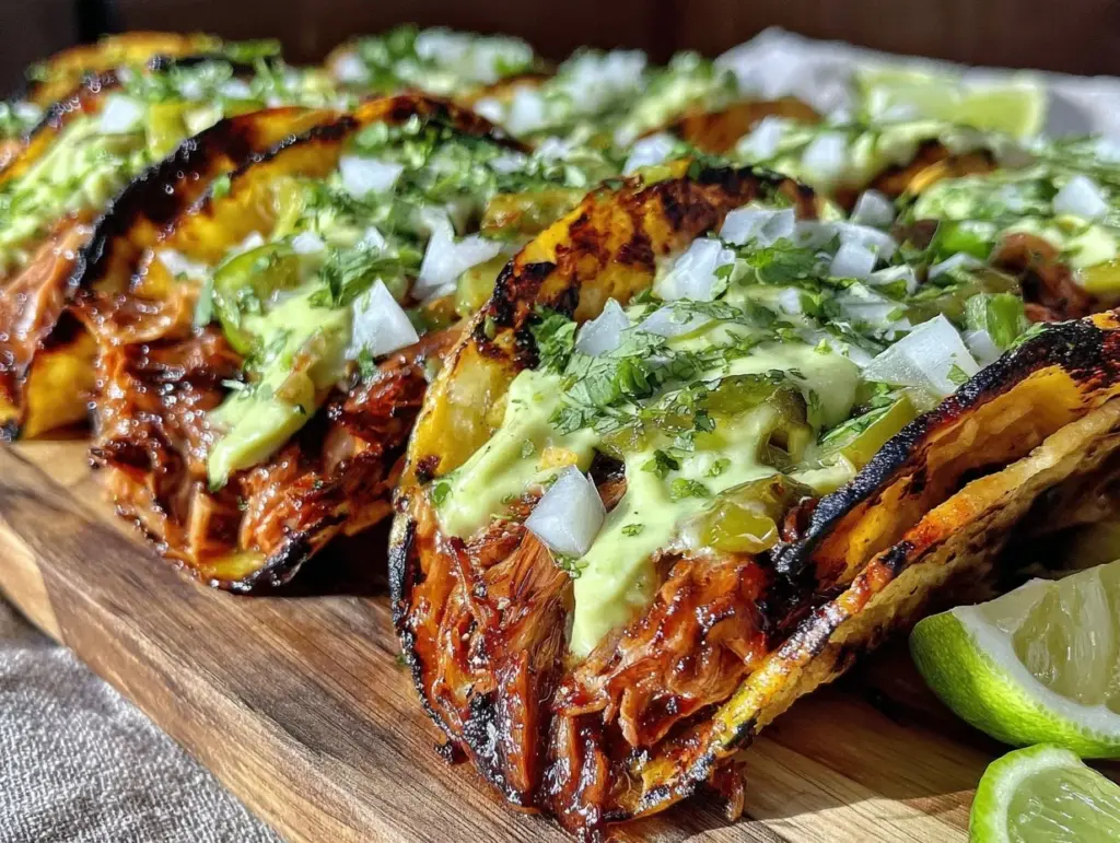 crockpot salsa verde chicken tacos - featured image