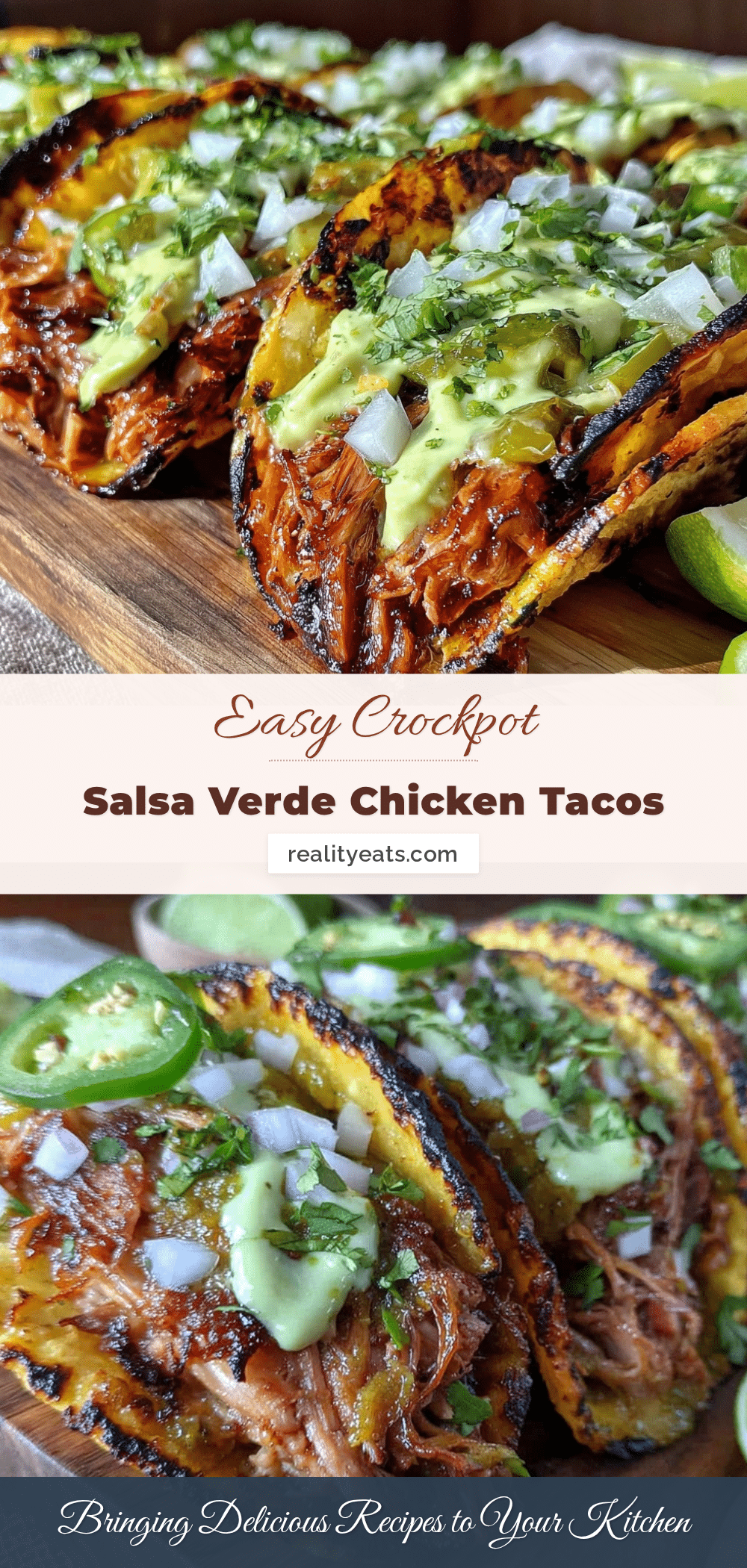 crockpot salsa verde chicken tacos recipe