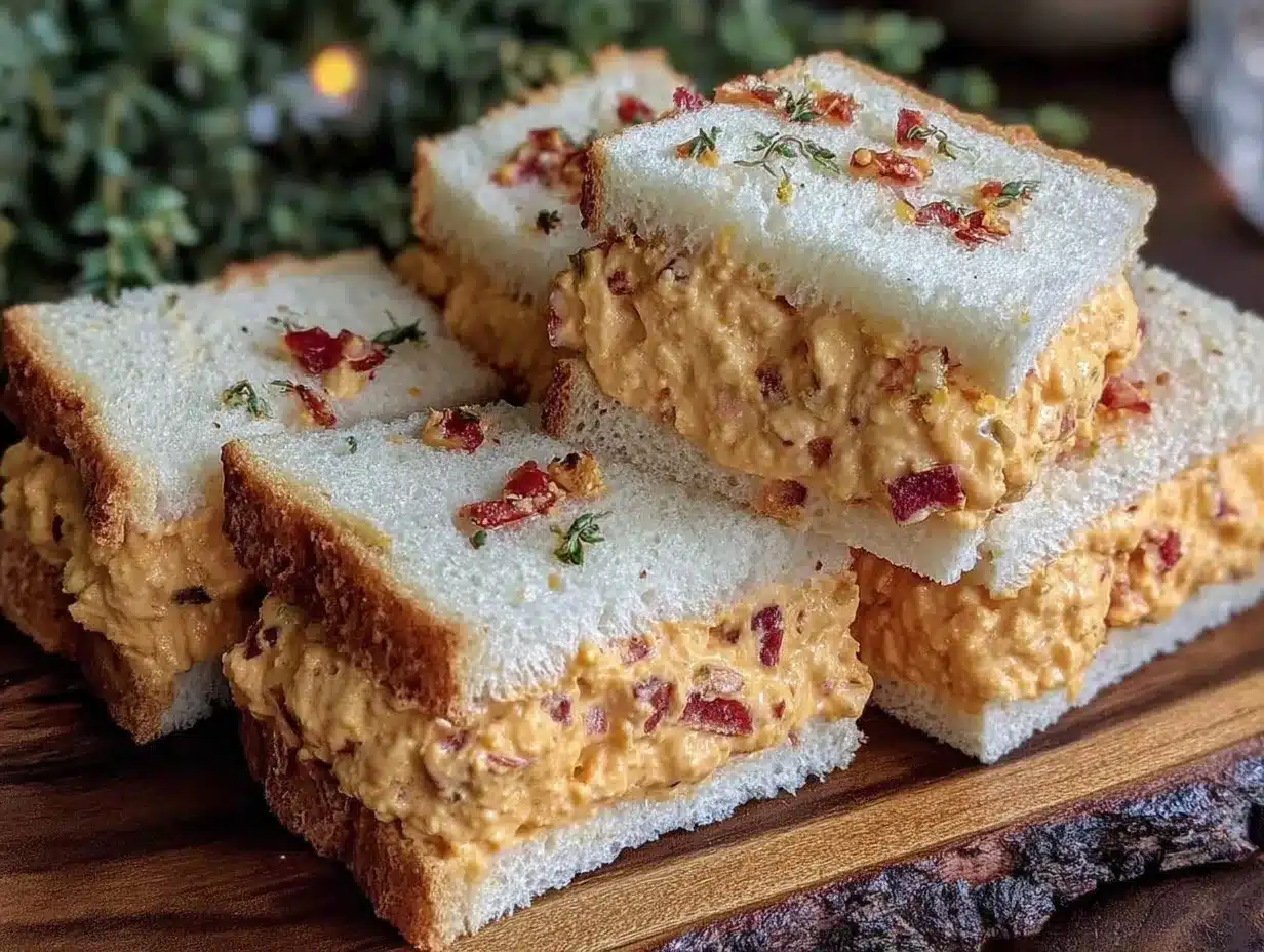 derby day pimento cheese finger sandwiches preparation steps