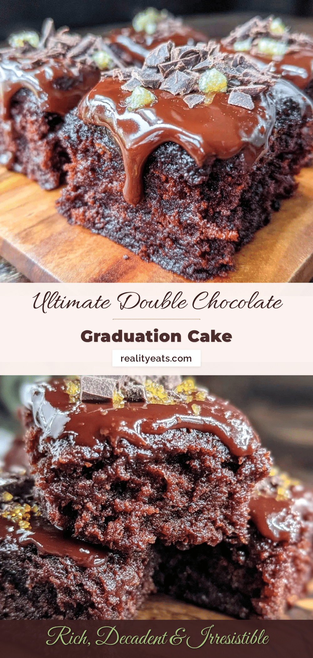 double chocolate graduation sheet cake recipe