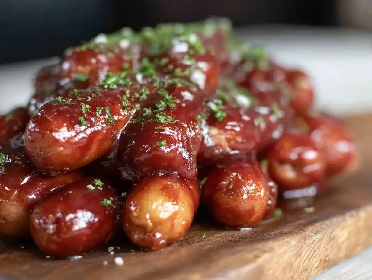 Easy Crockpot BBQ Little Smokies preparation steps
