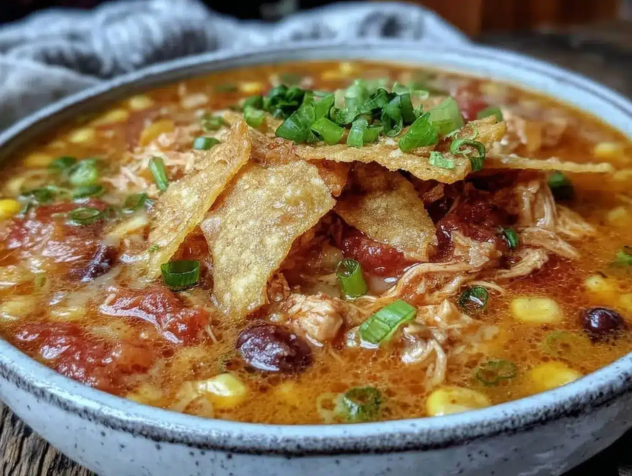 easy crockpot chicken tortilla soup preparation steps