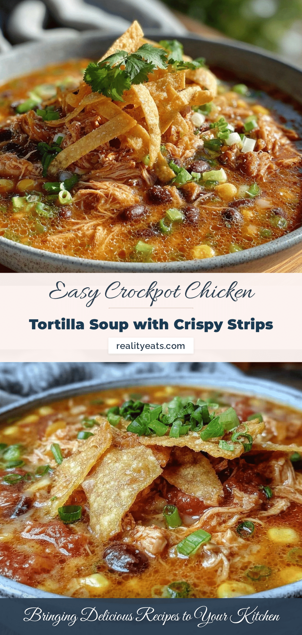 easy crockpot chicken tortilla soup recipe