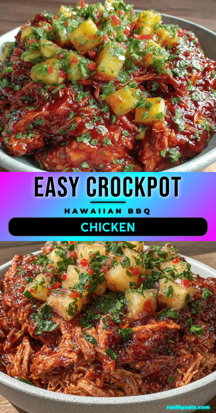 Easy Crockpot Hawaiian BBQ Chicken recipe