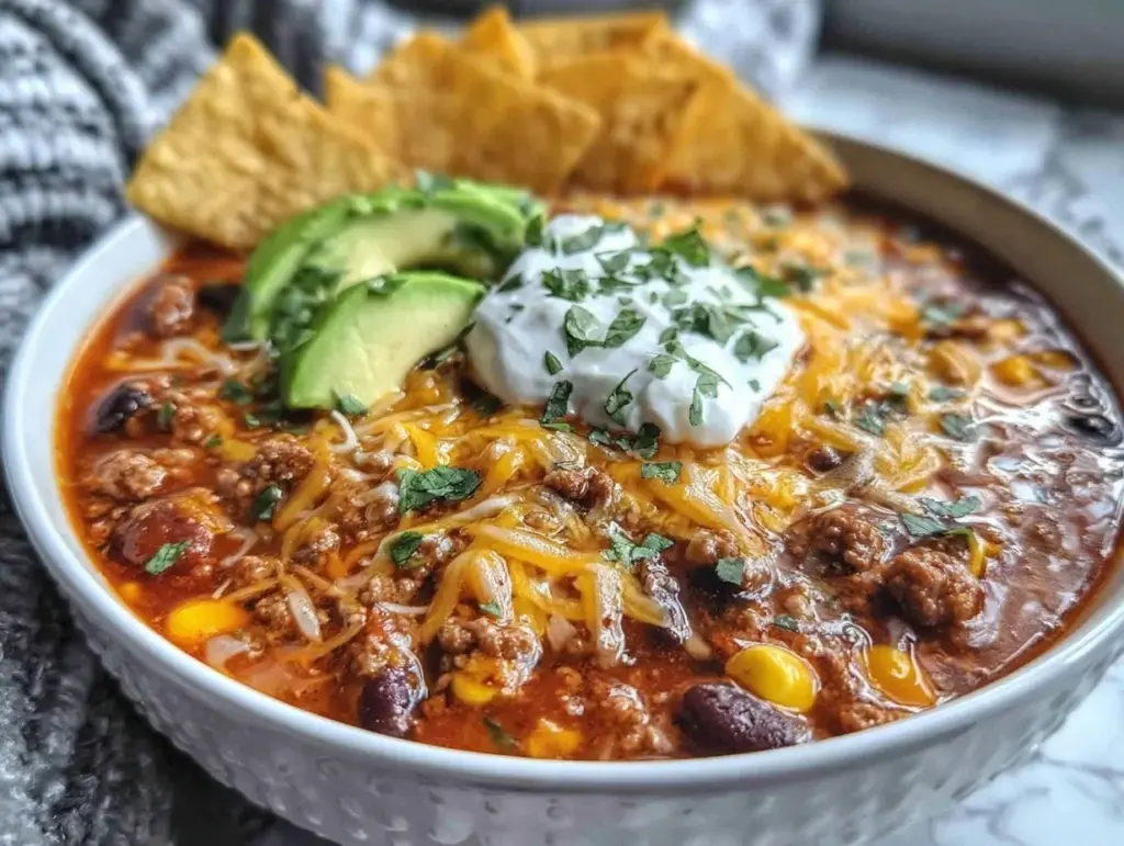 easy one-pot taco soup - featured image