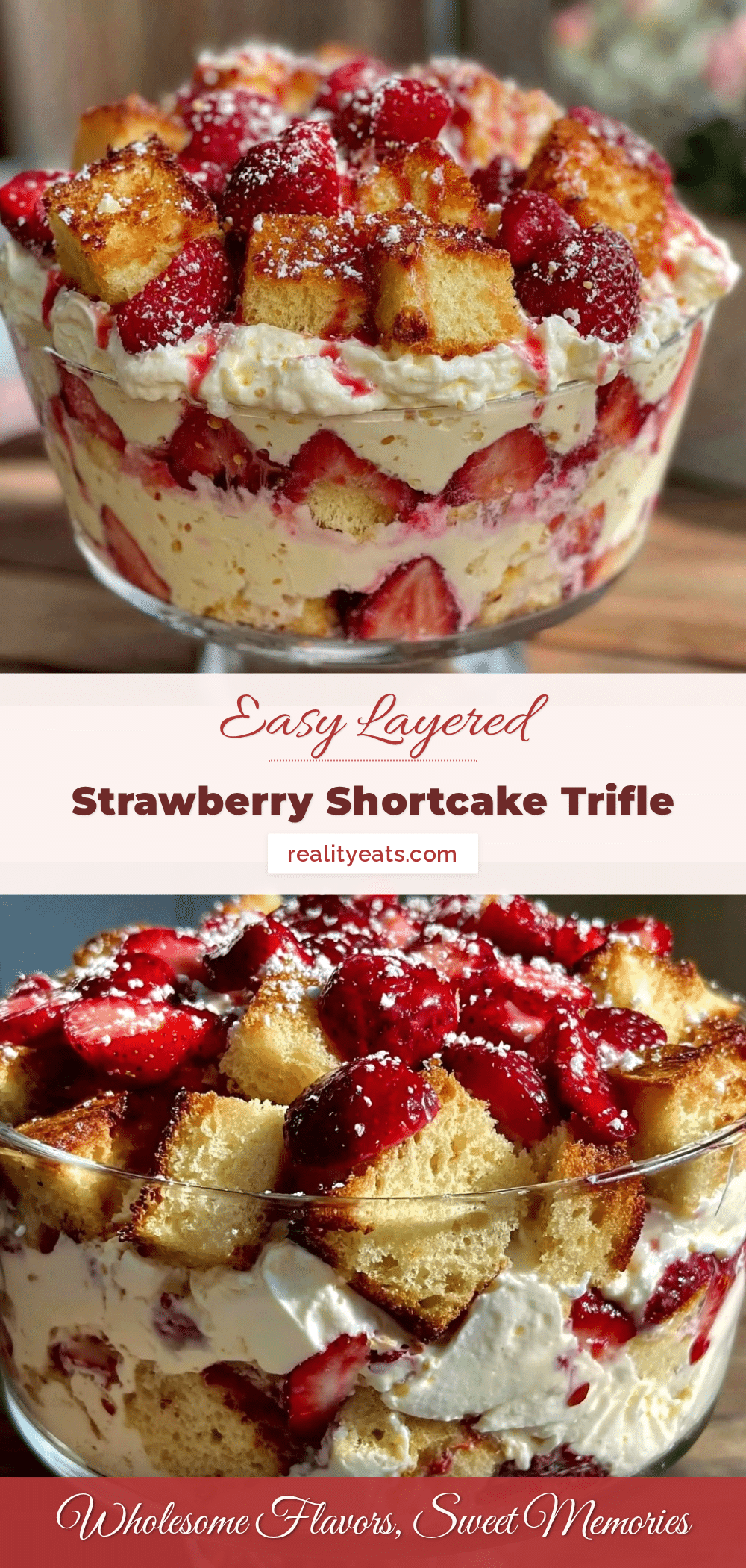 easy strawberry shortcake trifle recipe