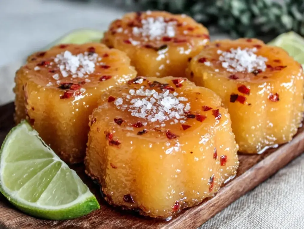 fiery spicy mango margarita jello shots - featured image