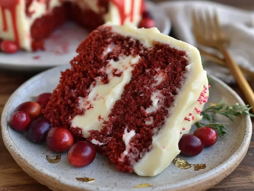 firecracker red velvet poke cake - featured image