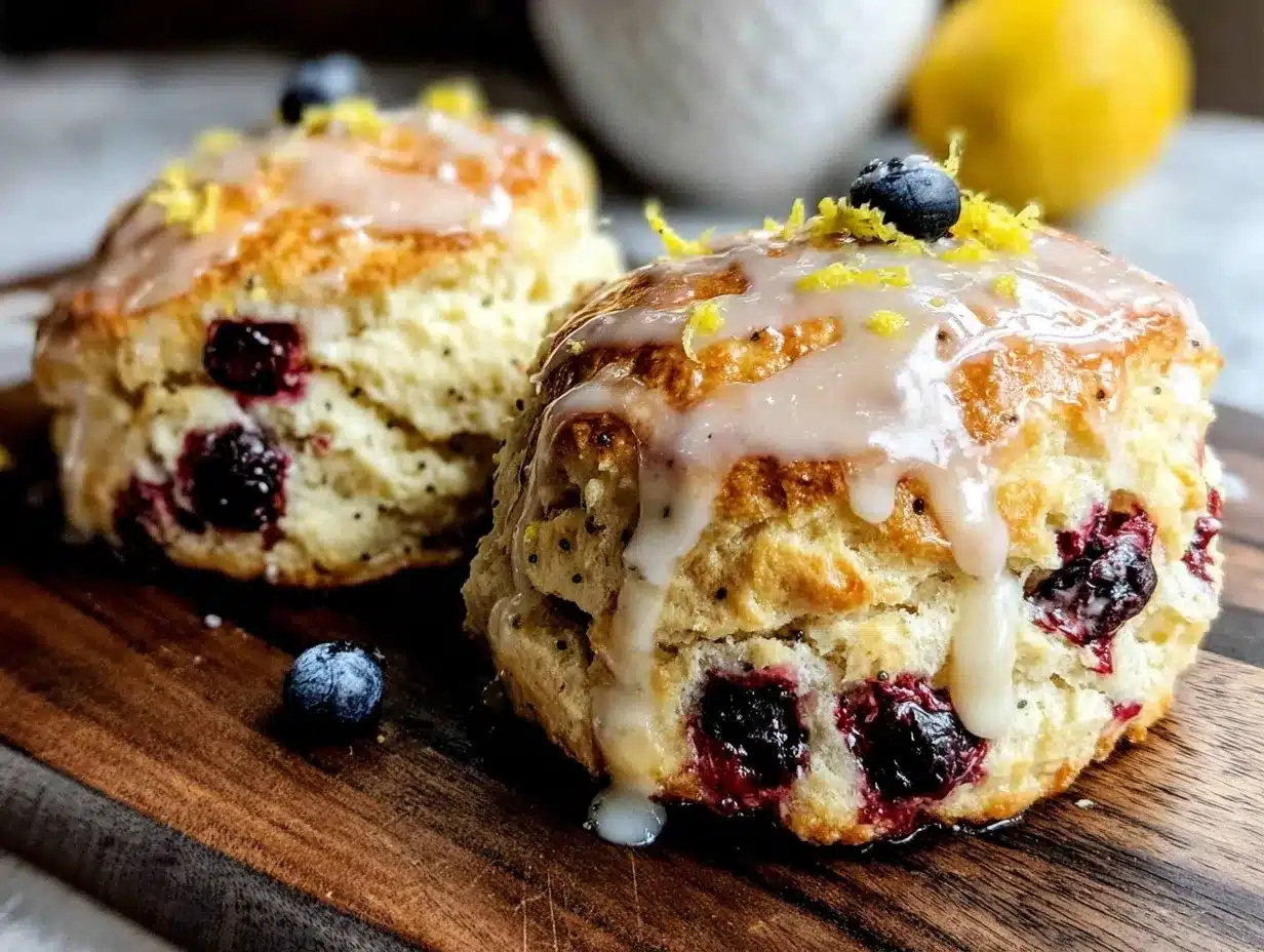 fluffy lemon blueberry scones preparation steps