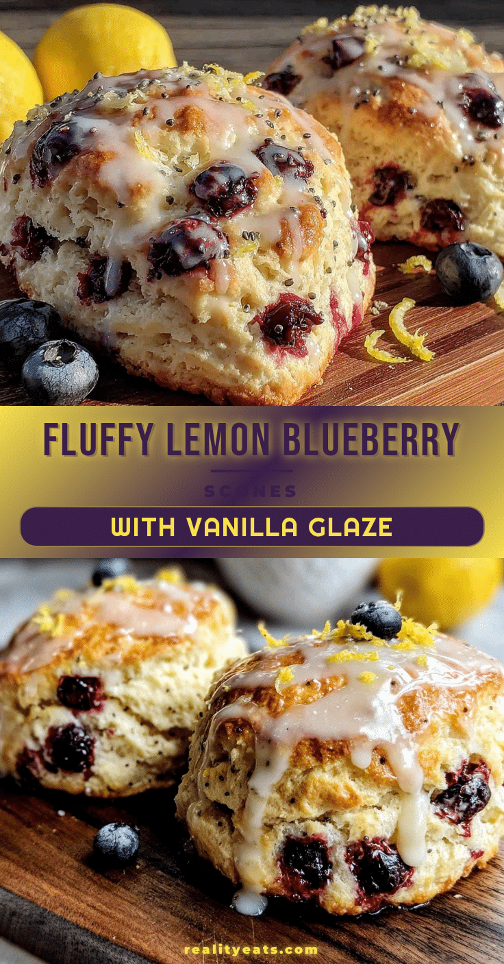fluffy lemon blueberry scones recipe