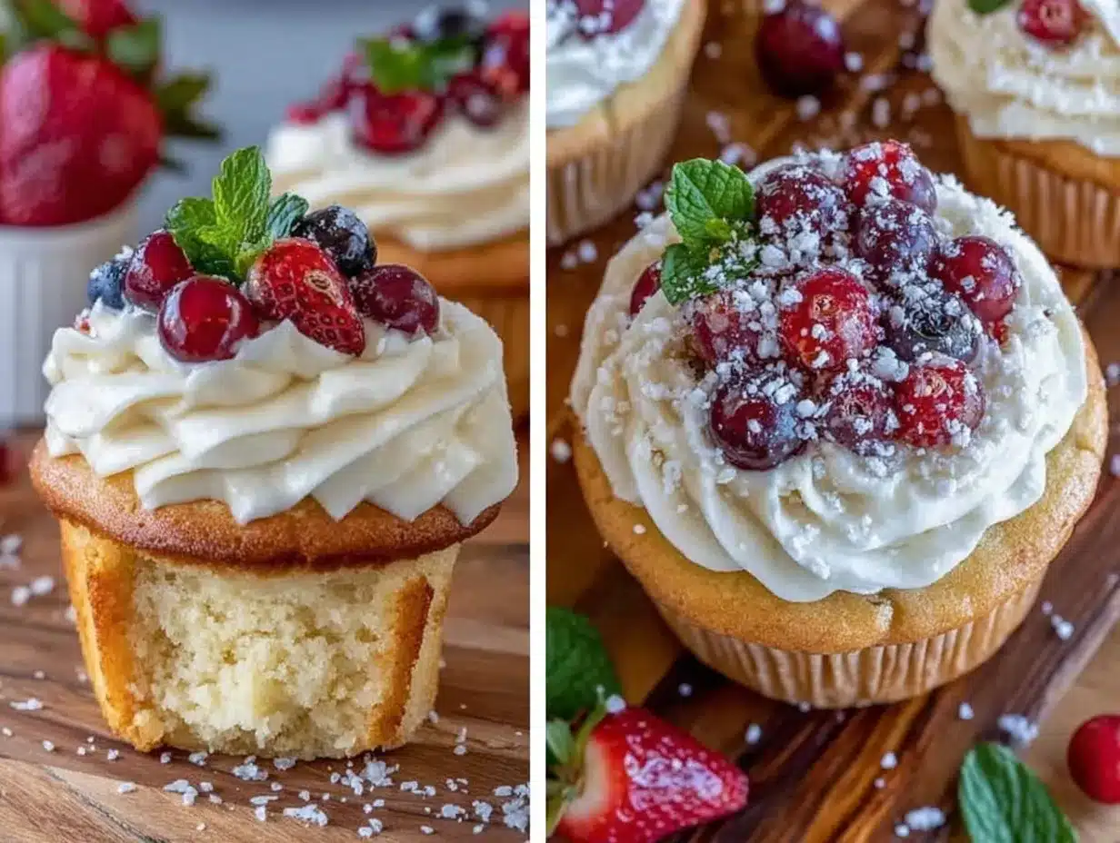 fluffy strawberry shortcake cupcakes preparation steps