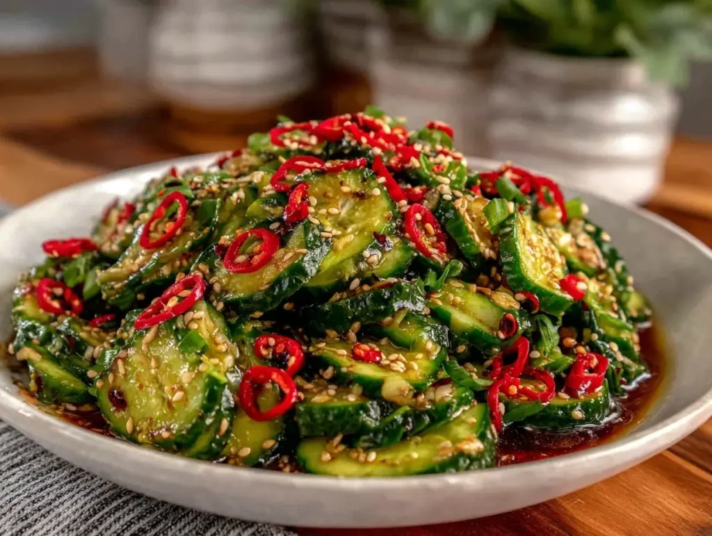 Fresh Asian Sesame Cucumber Salad - featured image
