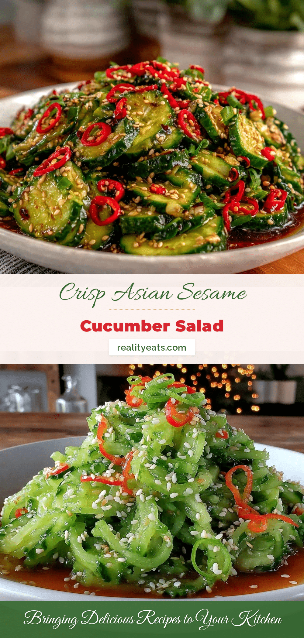 Fresh Asian Sesame Cucumber Salad recipe