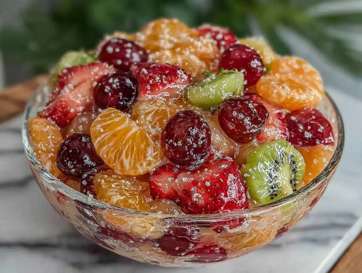 Fresh Brunch Mimosa Fruit Salad preparation steps
