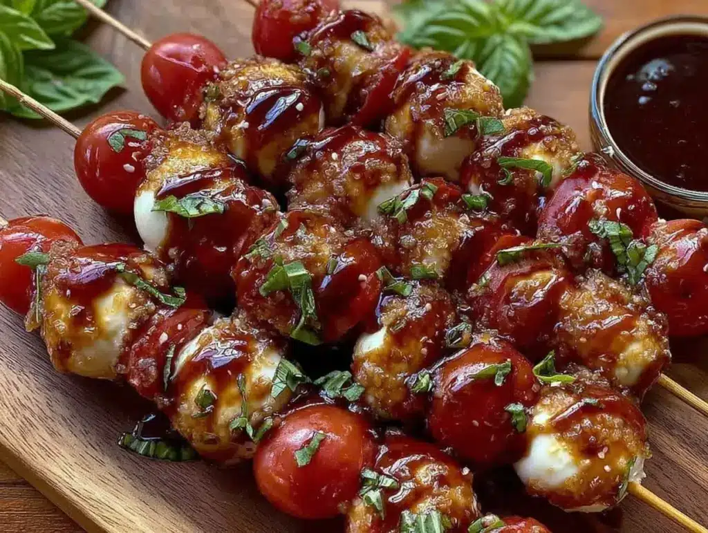 fresh caprese salad skewers - featured image