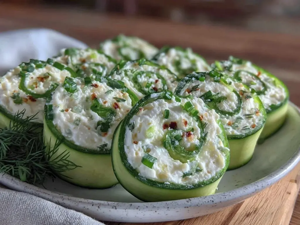 Fresh Cucumber Cream Cheese Pinwheels - featured image