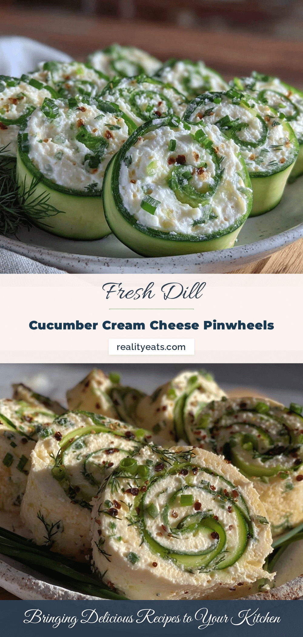 Fresh Cucumber Cream Cheese Pinwheels recipe