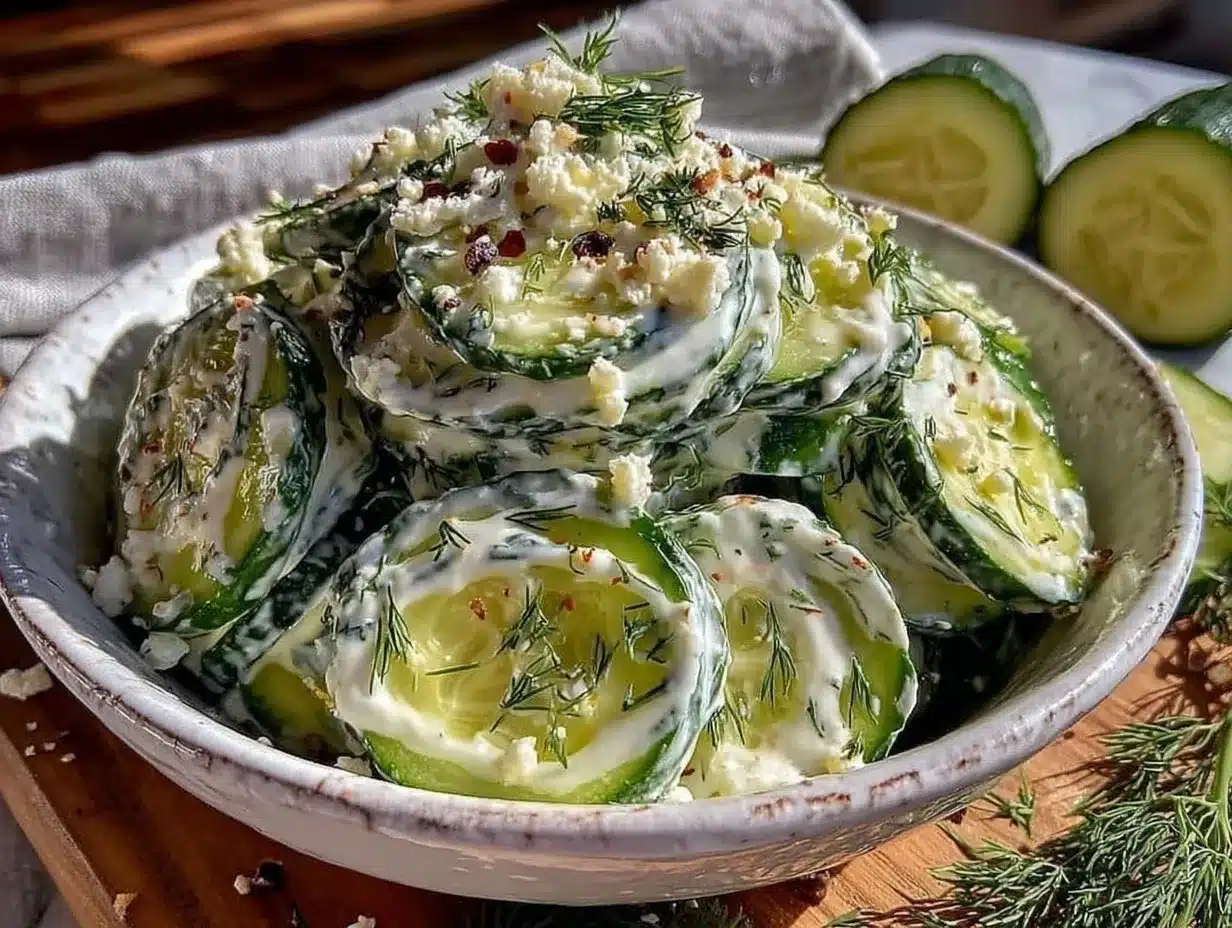 fresh cucumber dill salad preparation steps