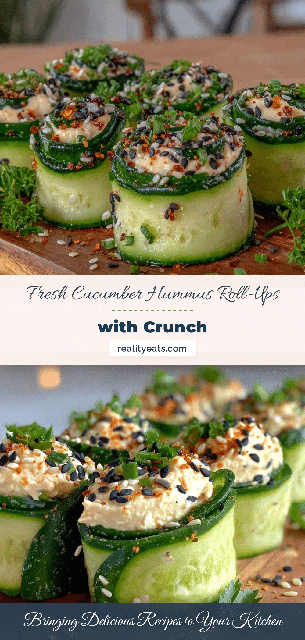fresh cucumber hummus roll-ups recipe