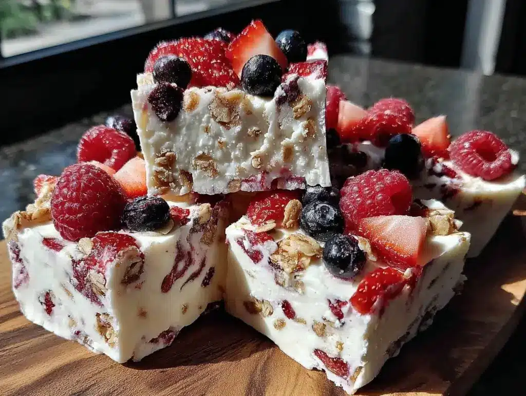 fresh frozen yogurt bark - featured image
