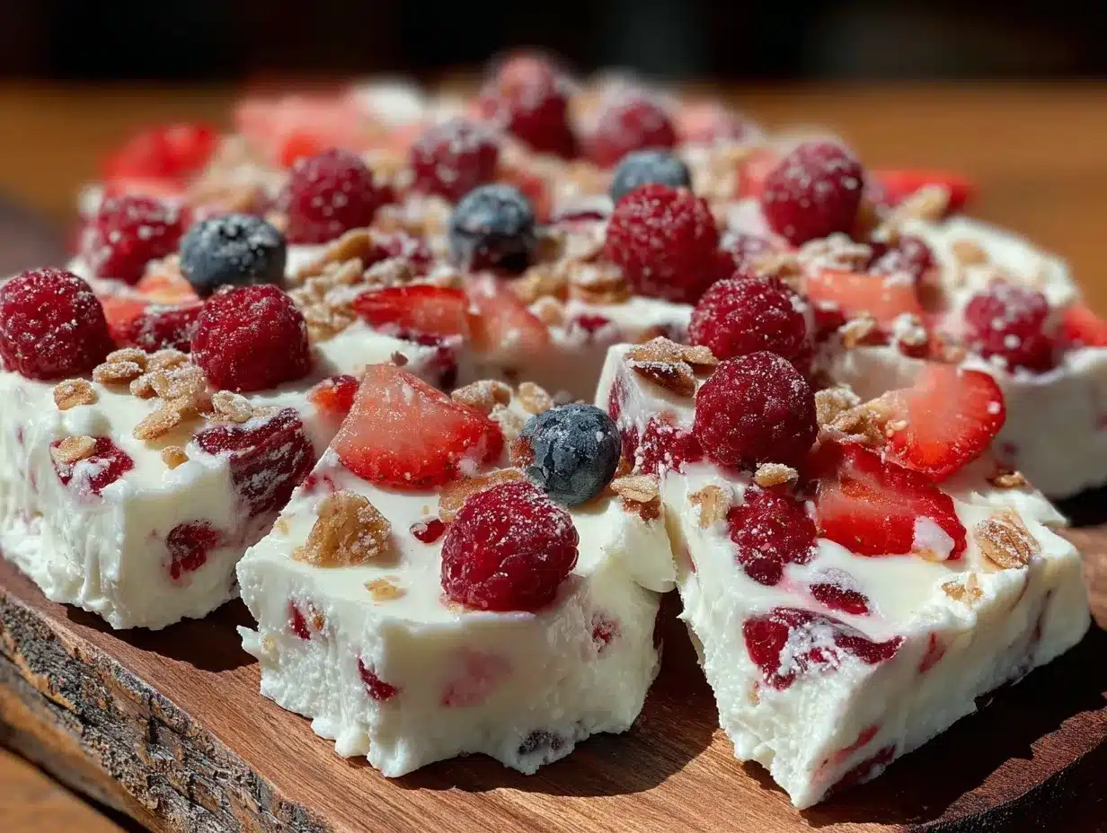 fresh frozen yogurt bark preparation steps