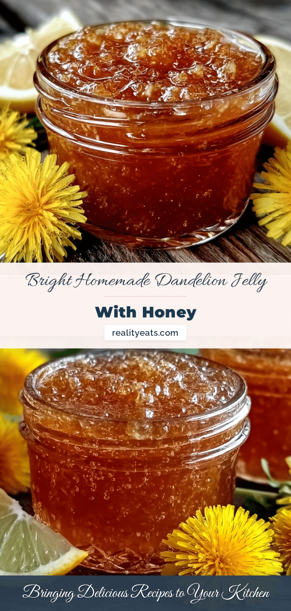 fresh homemade dandelion jelly recipe