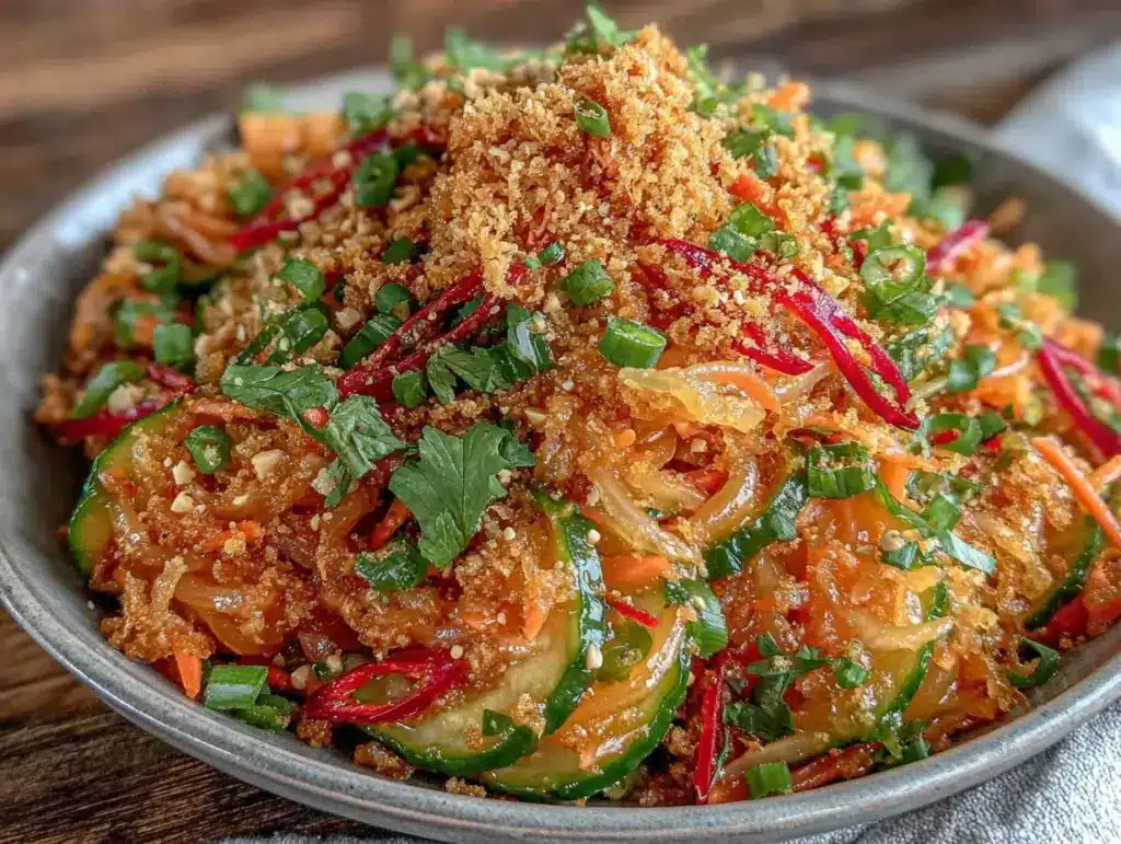 fresh spicy thai cucumber salad - featured image