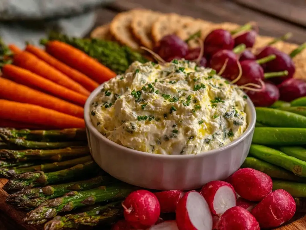 fresh spring garden crudite board - featured image