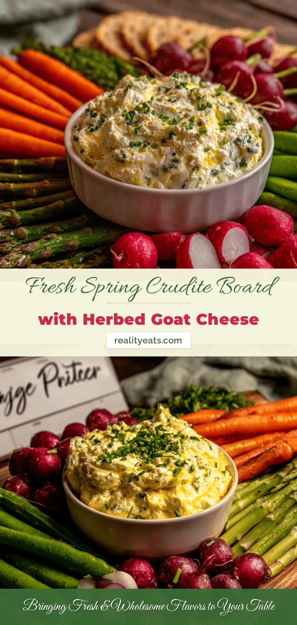 fresh spring garden crudite board recipe