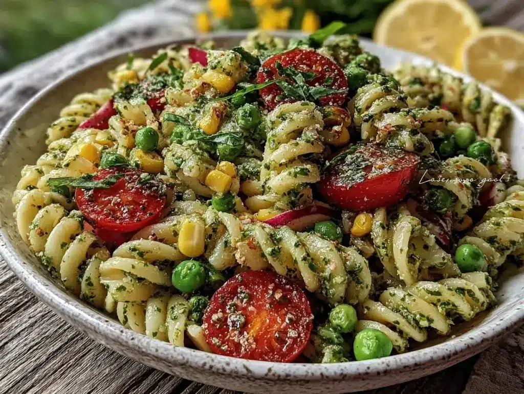 fresh spring pasta salad - featured image