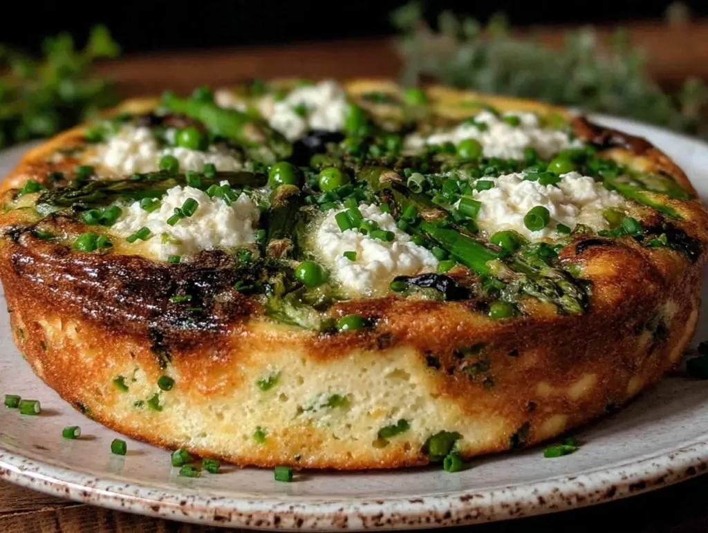 fresh spring vegetable frittata - featured image