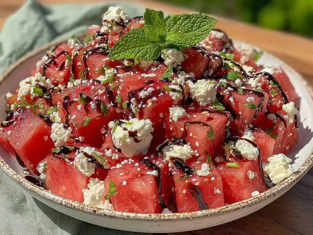 Fresh Watermelon Feta Salad - featured image