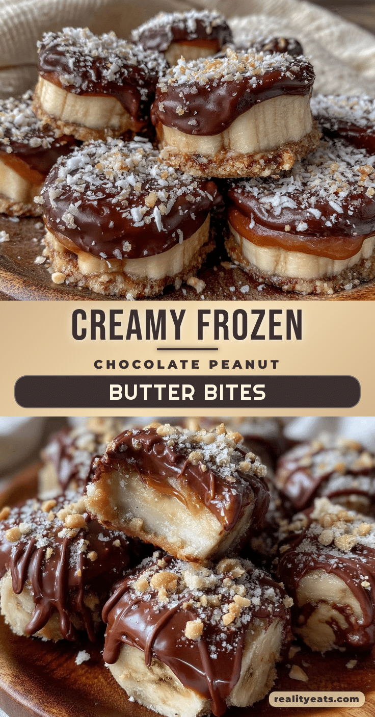 frozen chocolate peanut butter banana bites recipe
