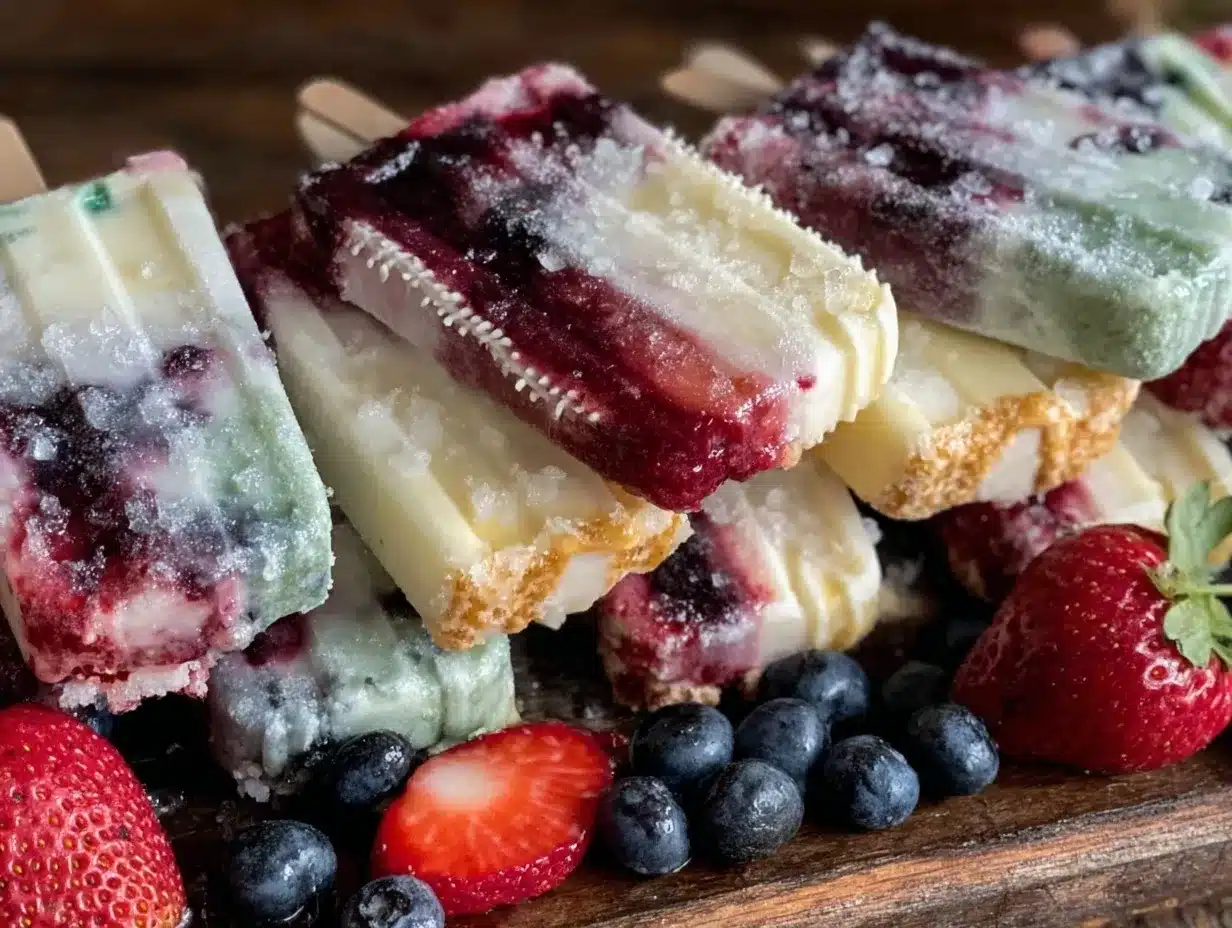 frozen gogurt popsicles preparation steps