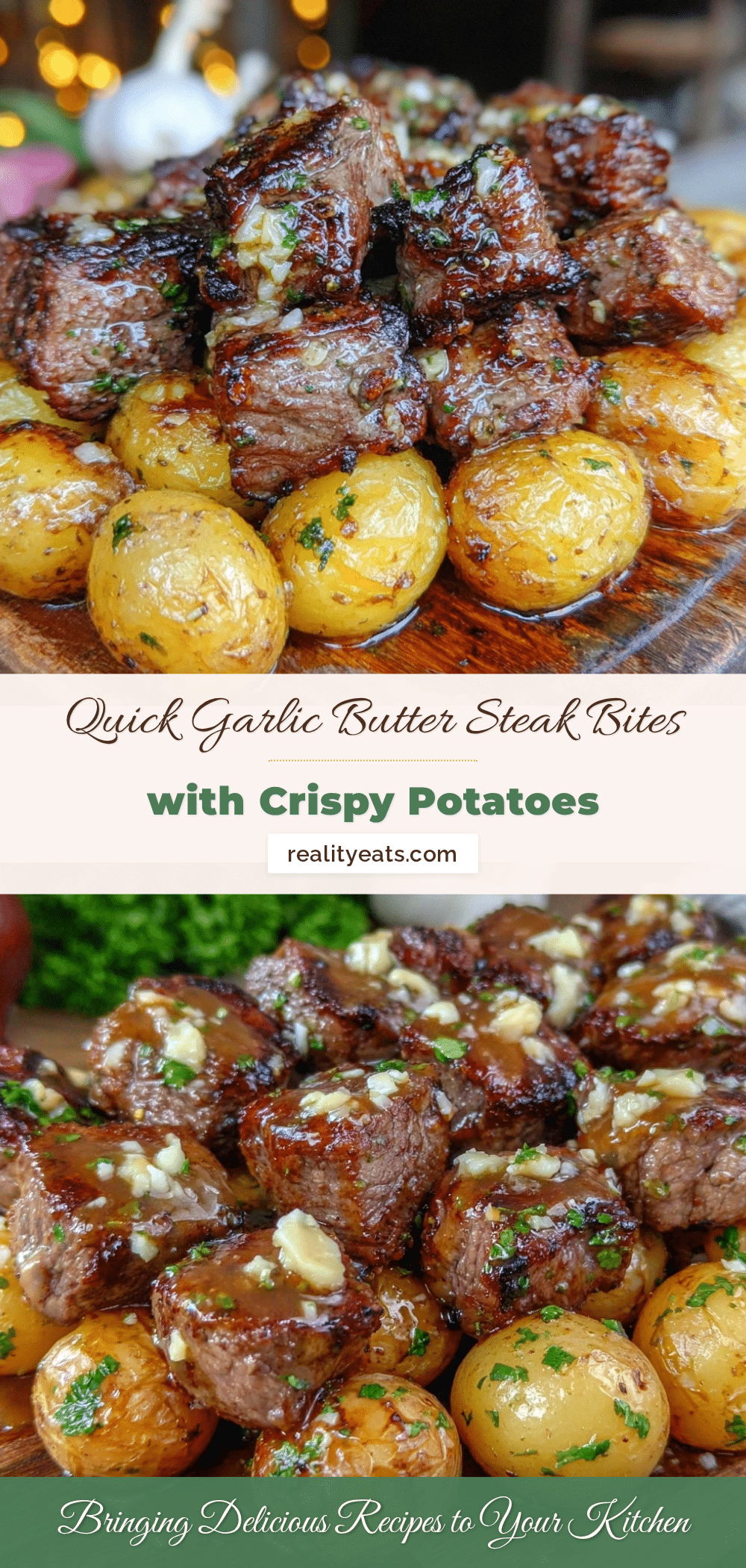 garlic butter steak bites recipe