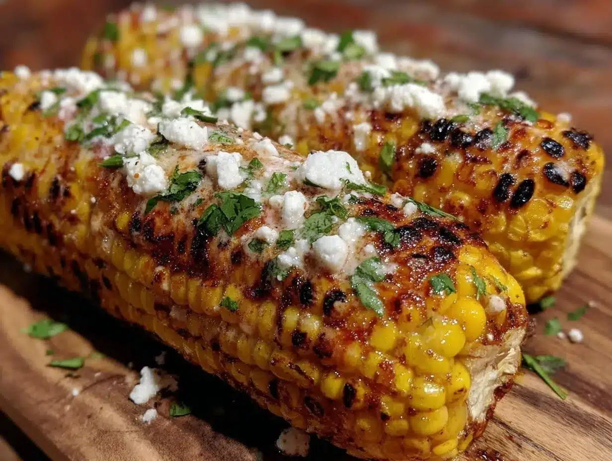 grilled elote corn on the cob preparation steps