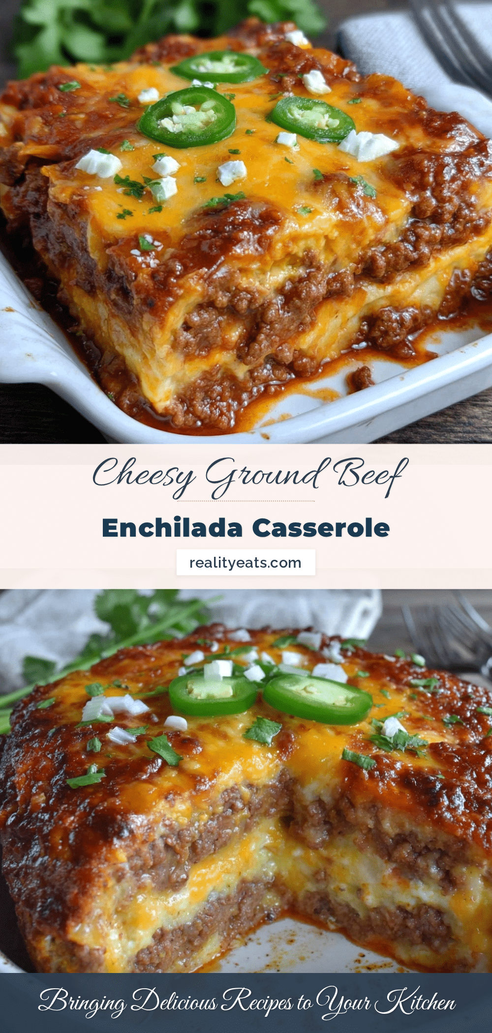 ground beef enchilada casserole recipe