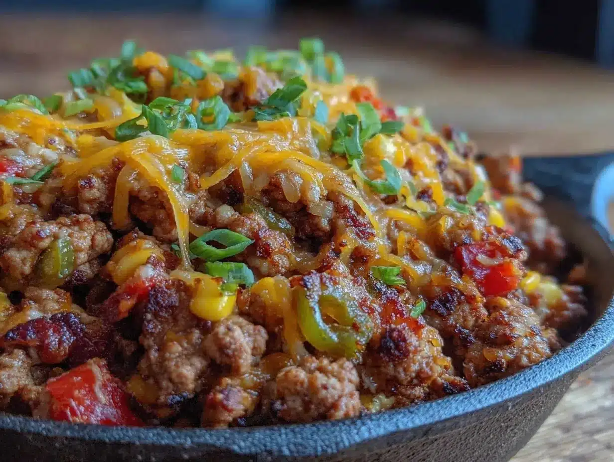 ground turkey taco skillet preparation steps