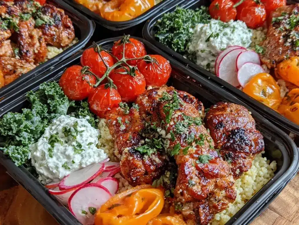 healthy 5-day mediterranean lunch box meal prep - featured image