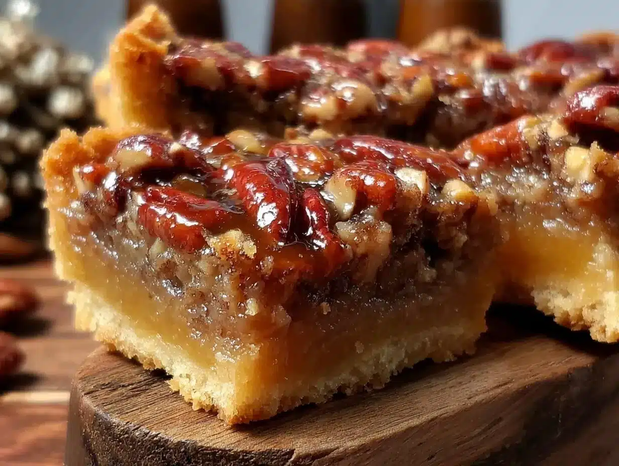 Kentucky Bourbon Pecan Pie Bars preparation steps