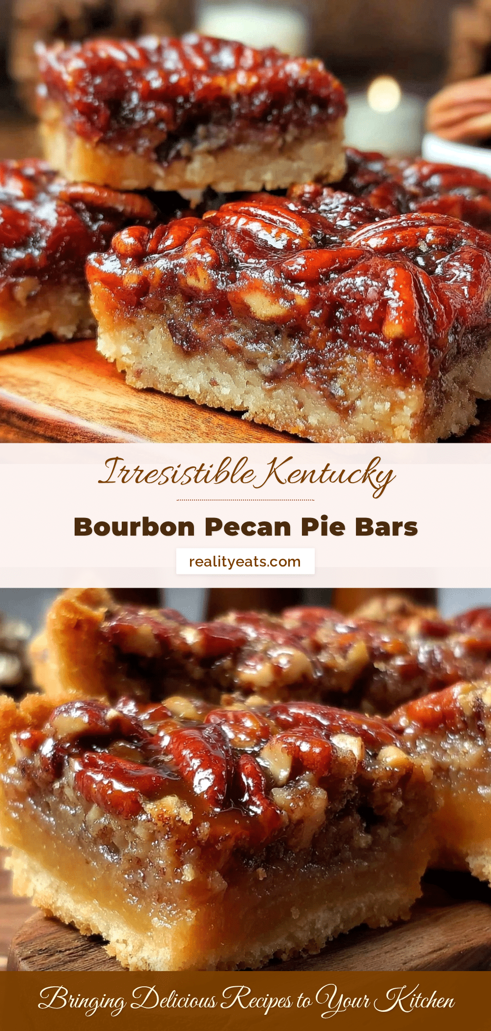 Kentucky Bourbon Pecan Pie Bars recipe