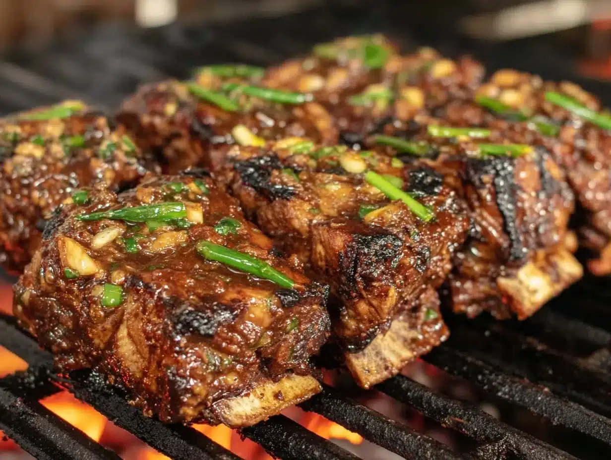 Korean BBQ beef short ribs preparation steps