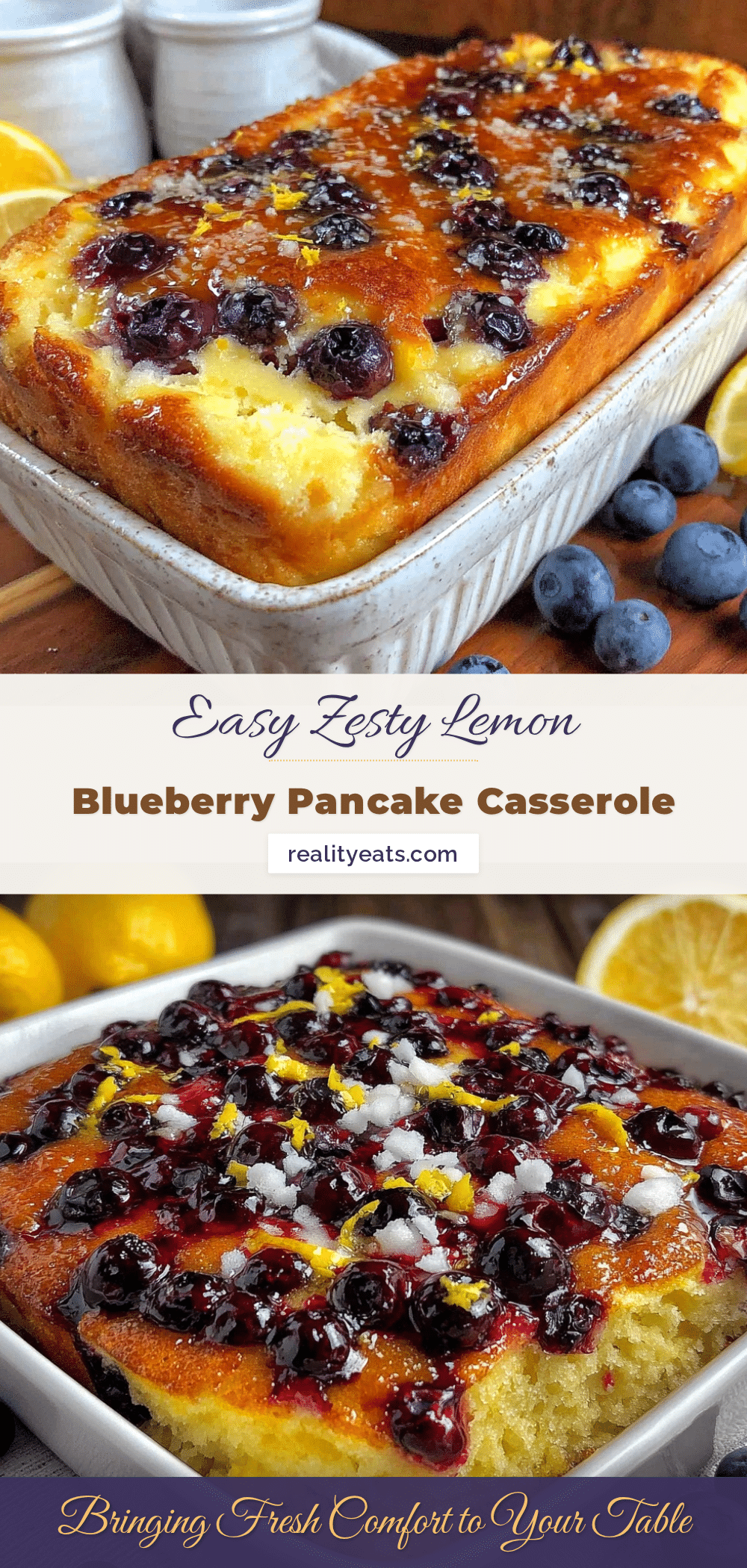 lemon blueberry pancake casserole recipe