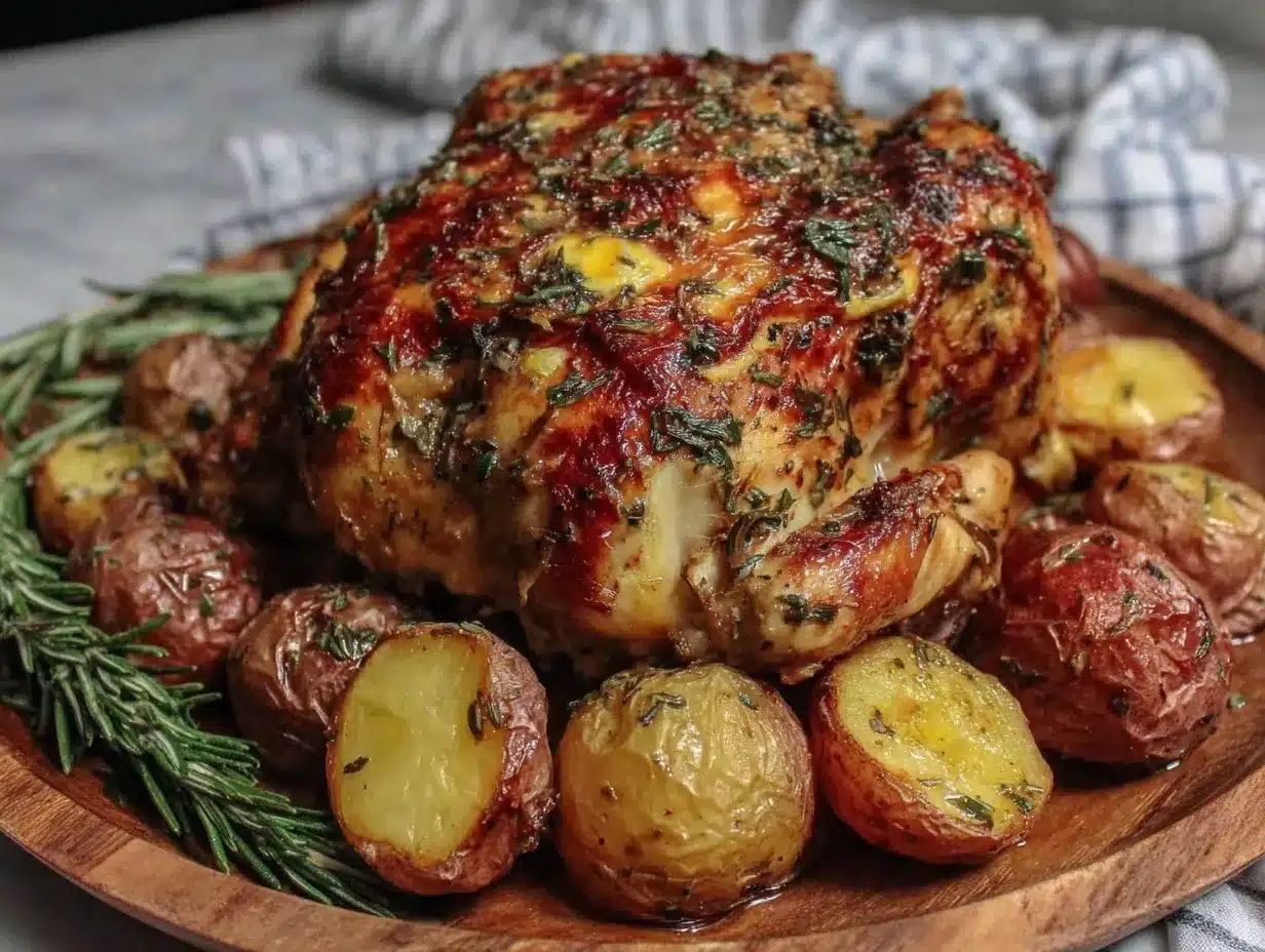 lemon herb crockpot chicken preparation steps